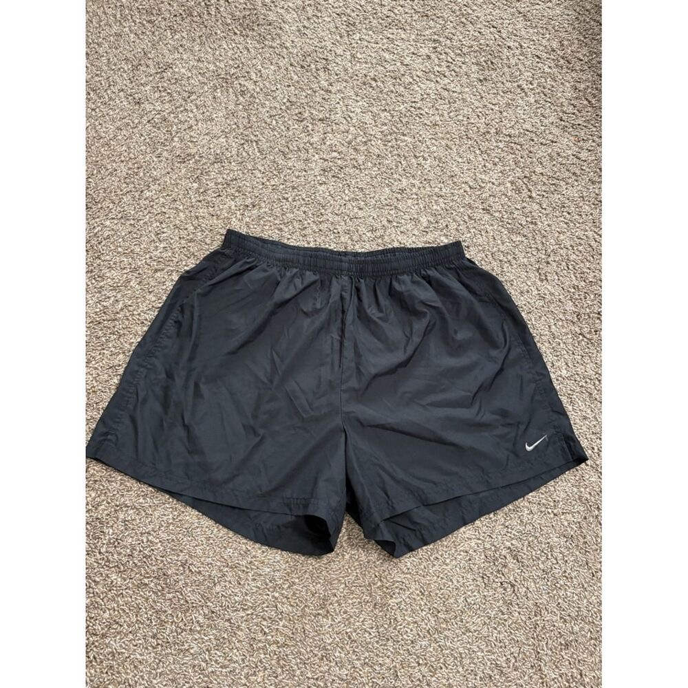 Nike Dry-Fit Men's Black Athletic Shorts with Swoosh